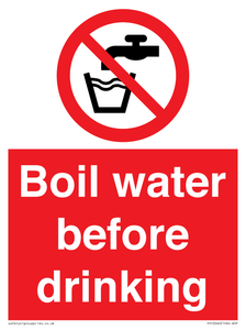 Boil water before drinking